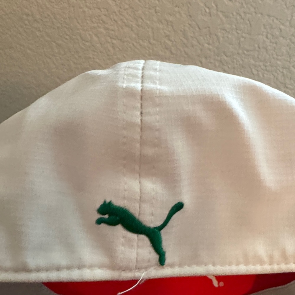 Puma White Cap with Green Logo - Picture 4 of 5